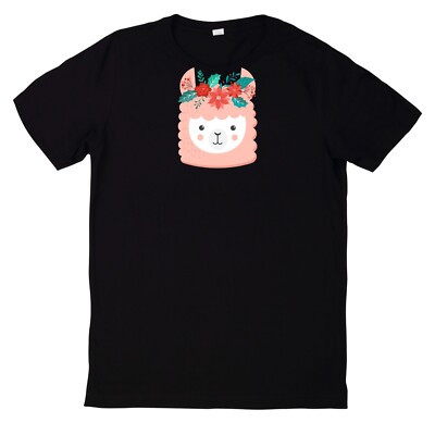 Alpaca Floral Print T Shirt