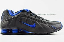 nike shox r4 black royal blue