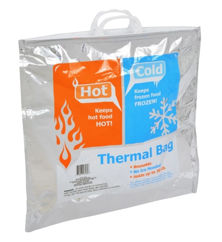 Hot Cold Thermal Insulated Reusable Foil Lining Bags 16 in. eBay