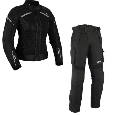 B.O.S Damen Motorrad SommerKombi Motorradkombi Textiljacke+Hose mit Protectoktoren