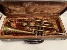 SALE Harry Pedler Art Trumpet 1940's - PROJECT - NEEDS WORK - Original Case     