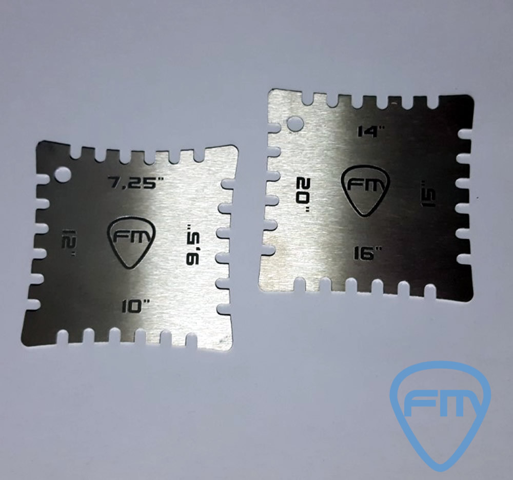 NOTCHED RADIUS GAUGE for Guitar & Bass LUTHIER TOOL Stainless Steel eBay