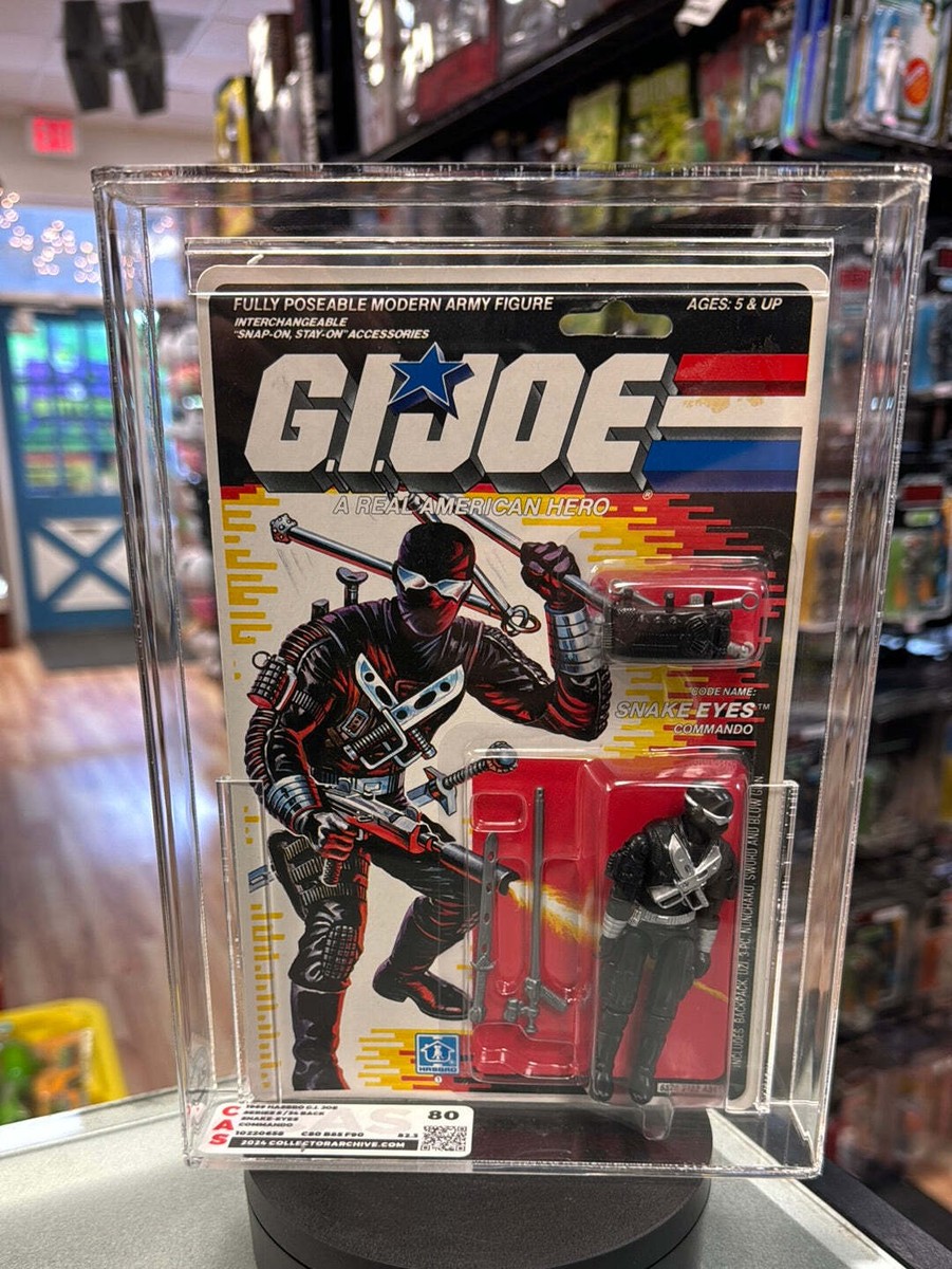 Snake Eyes v3 34 Back (Vintage GI Joe, Hasbro) **CAS Graded 80