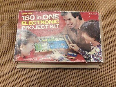1982 Science Fair 160 in One Electronic Project Kit W/ Experiments Manual 28-258