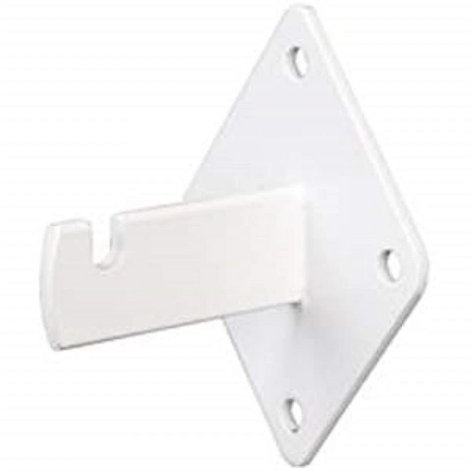ONLY HANGERS Gridwall Wall Mount Bracket - Grid Panel Mounting Brackets - White - 50 Pieces