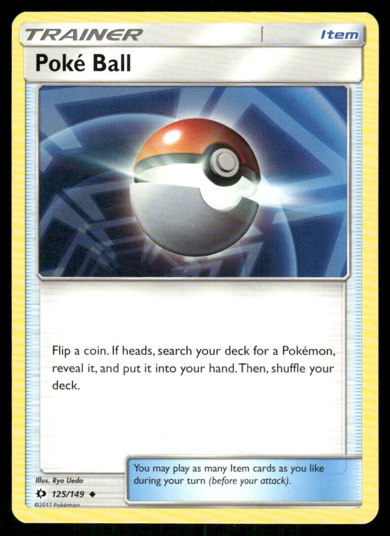 Poke Ball 125/149 Sun & Moon Pokemon TCG trading card