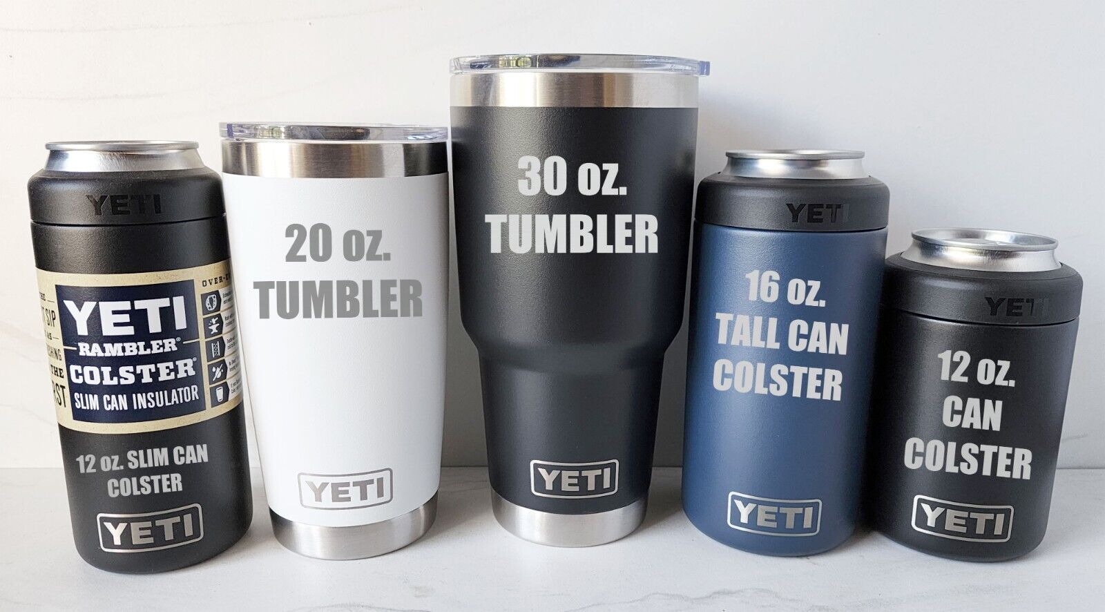 30oz Yeti Any Sports Team, Any Logo Custom Engraved Stainless Steel Thermos  Rambler Tumbler Bulk Personalized Gift 