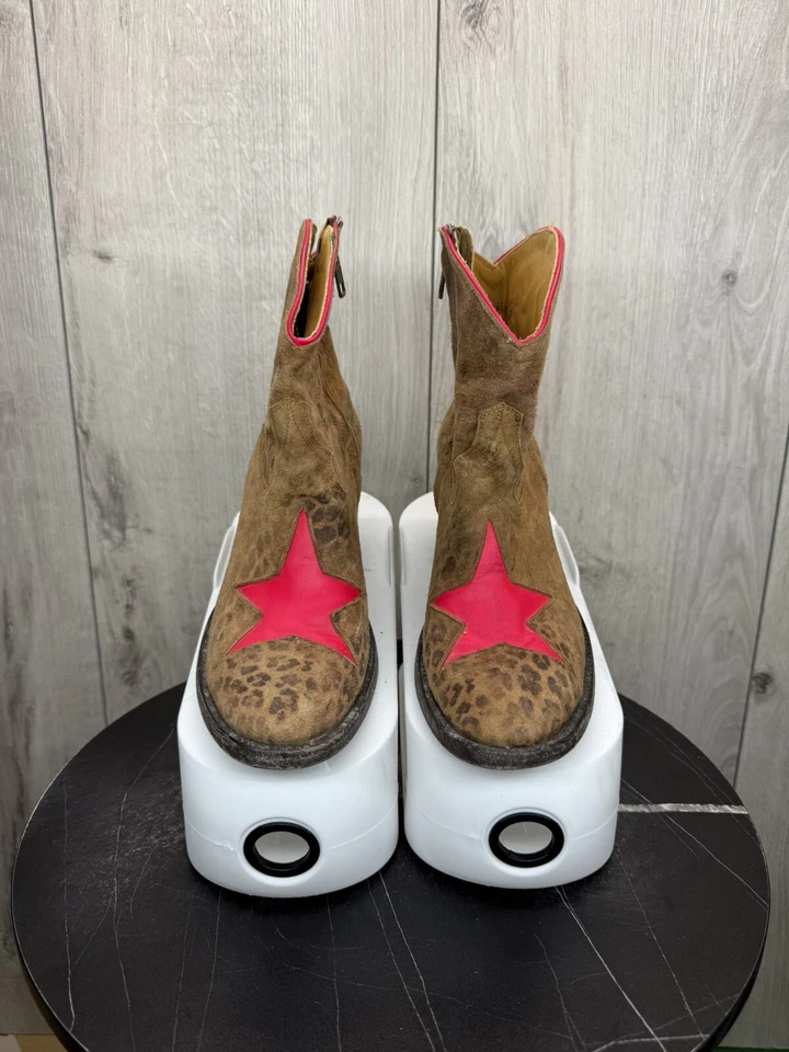 Женские старые ботинки Gringo размер 6,5 леопардовый принт + звезды - Изображение 2 из 4