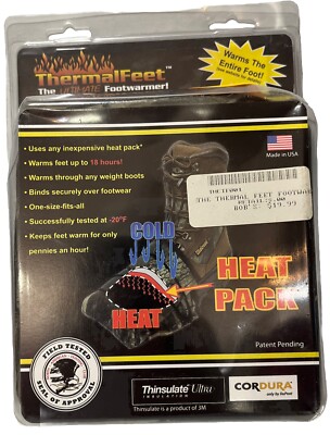 ThermalFeet Ultimate Footwear Uses Heat Pack Hunting Fishing Tailgating NEW
