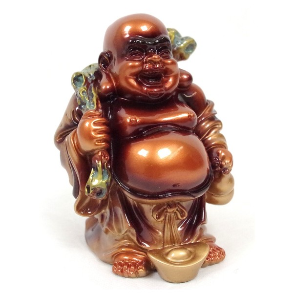 Buddha Skulptur Aus Resin 14Cm Duddhafigur Dekofigur Bronzefinish Buddha-image