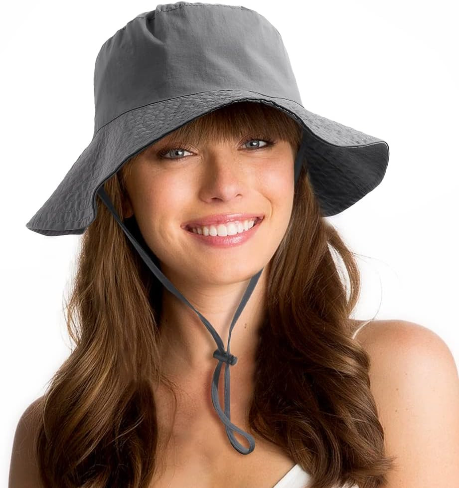 Waterproof Sun UPF 50+ Bucket Hat UV Protection Packable Brimmed Boonie for Wome