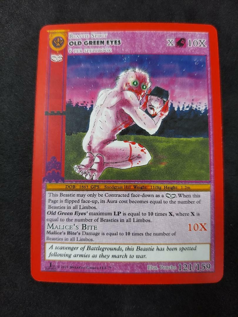 METAZOO TCG: 1ST. EDITION OLD GREEN EYES 121/159 CRYPTID NATION