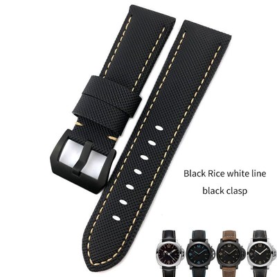 Echtlederband passend für Panerai PAM01661 01118 Schraub Dornschließe 24 mm...