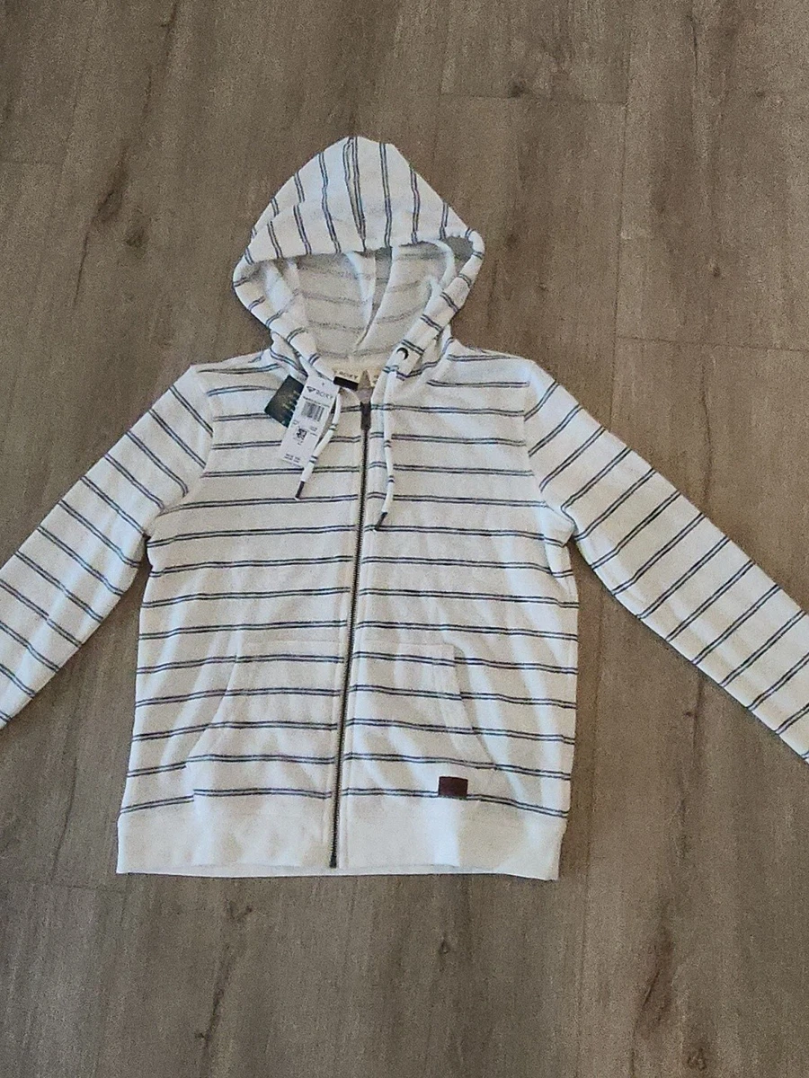 Hoodie with top white stripes