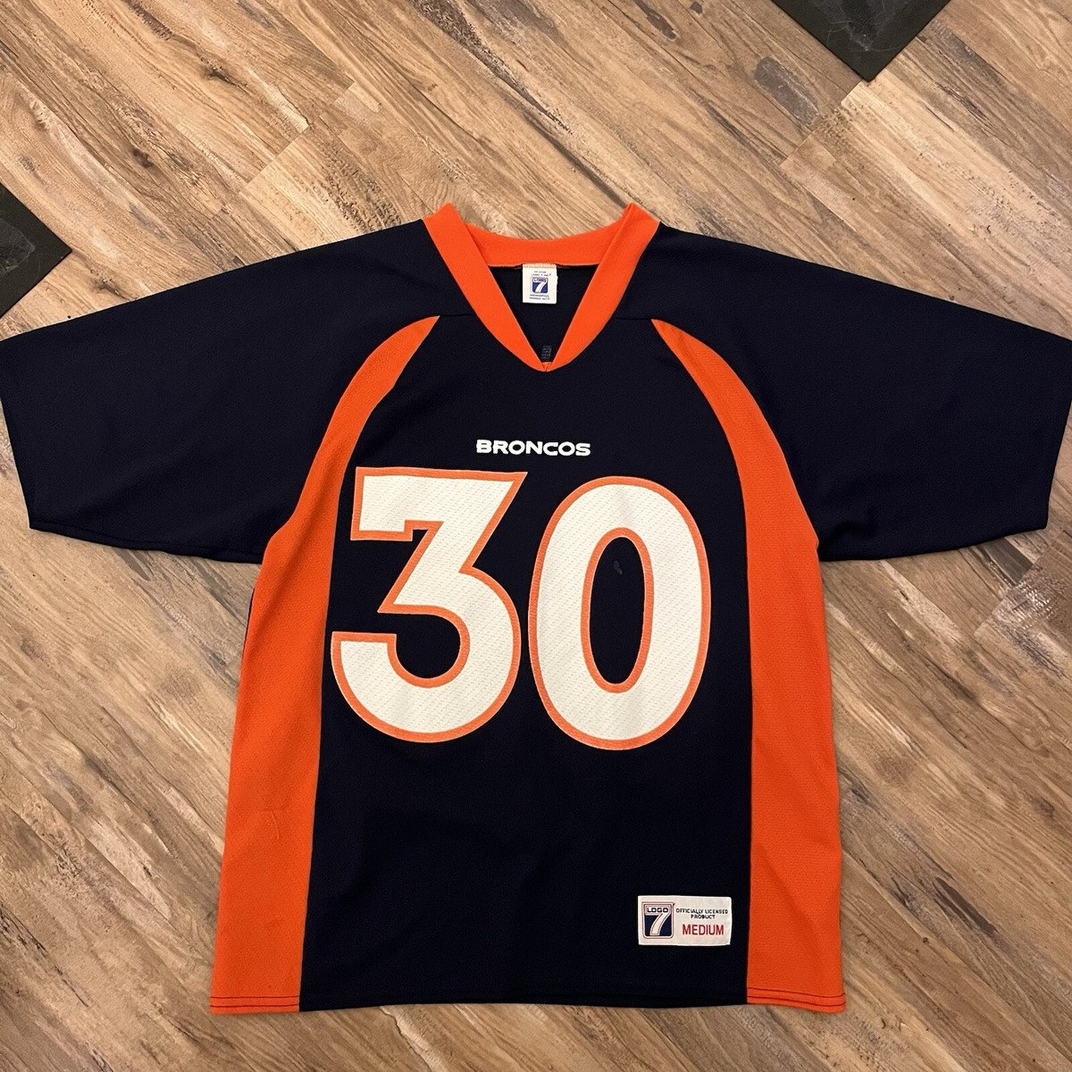 Men's Vintage 90s Logo Terrell Davis Denver Broncos Home Jersey