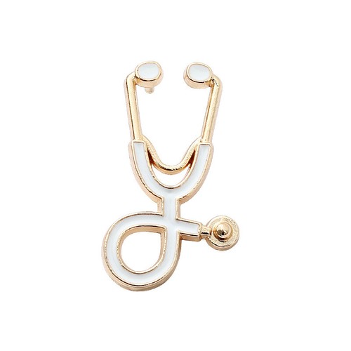 12Colors Brooch Metal Nurse Stethoscope Enamel Pin Jackets Jewelry Button Badge. - Picture 5 of 24