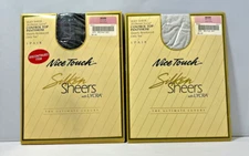 VTG 2 Nice Touch Pantyhose Silken Sheer Petite Steel Grey Light Grey Control Top