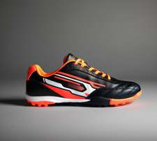 Image of BNIB Astro Turf TF Junior Youth size black orange football boots trainers