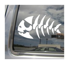 Skeleton Pirate Fish Skeleton Bone Fishing Car Window Vinyl Decal Sticker 01028