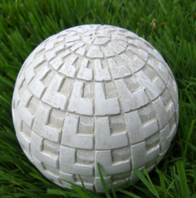 Latex garden ball mold 3.5'' W x 3.75''H plaster concrete casting sphere mould