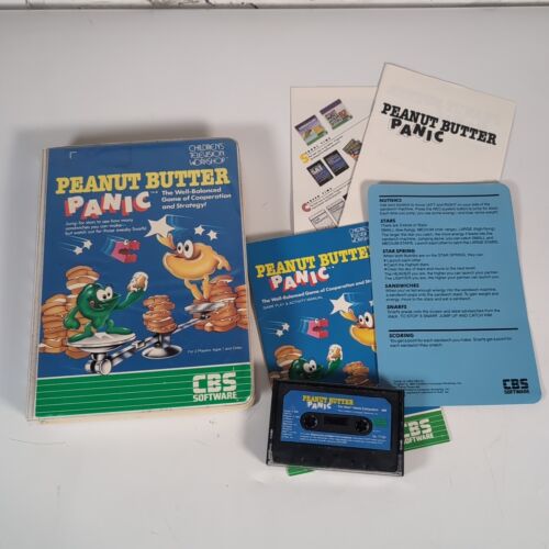 Peanut Butter Panic Atari 48k Video Game Manual Box