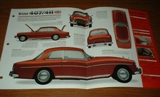 1962 Bristol 407 Spec Sheet Brochure Info Photo Pamphlet 61-76 Hemi 411