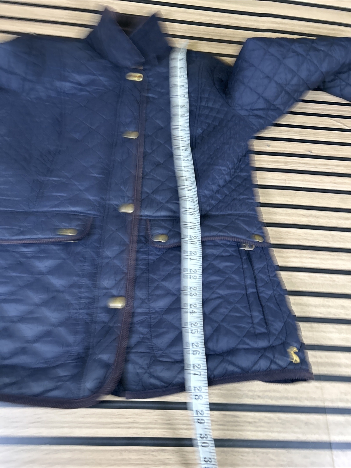 Joules Newdale Quilted Jacket Marine Navy Women’s Size UK 12 Read