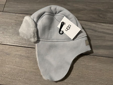 UGG KIDS SHEARLING TRAPPER HAT, GLACIER GREY, 17397, NWT 145, 2-4 YEARS