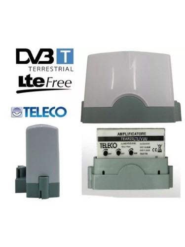 AMPLIFICATORE ANTENNA TV 2 INGRESSI UHF 30 DB CON FILTRO 5G MAX
