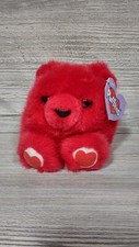Swibco Puffkins Plush Red Kisses Bear with Tag Teddy Bear  6680
