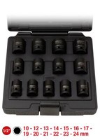 "1/2\" 12-Kant-Kraft-Stecknuss-Satz, Kurz, 13-Tlg - Ks Tools 515.0900"
