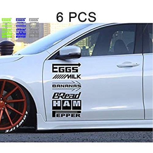 Grocery Getter funny sticker eggs milk bananas bread ham pepper jdm