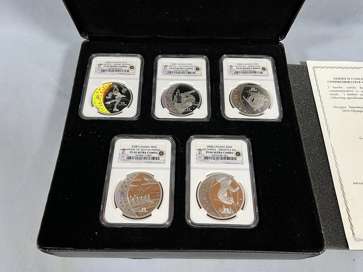 Royal Canadian Mint 2008 $25 Olympic 5 Coin Set NGC PF69 Ultra