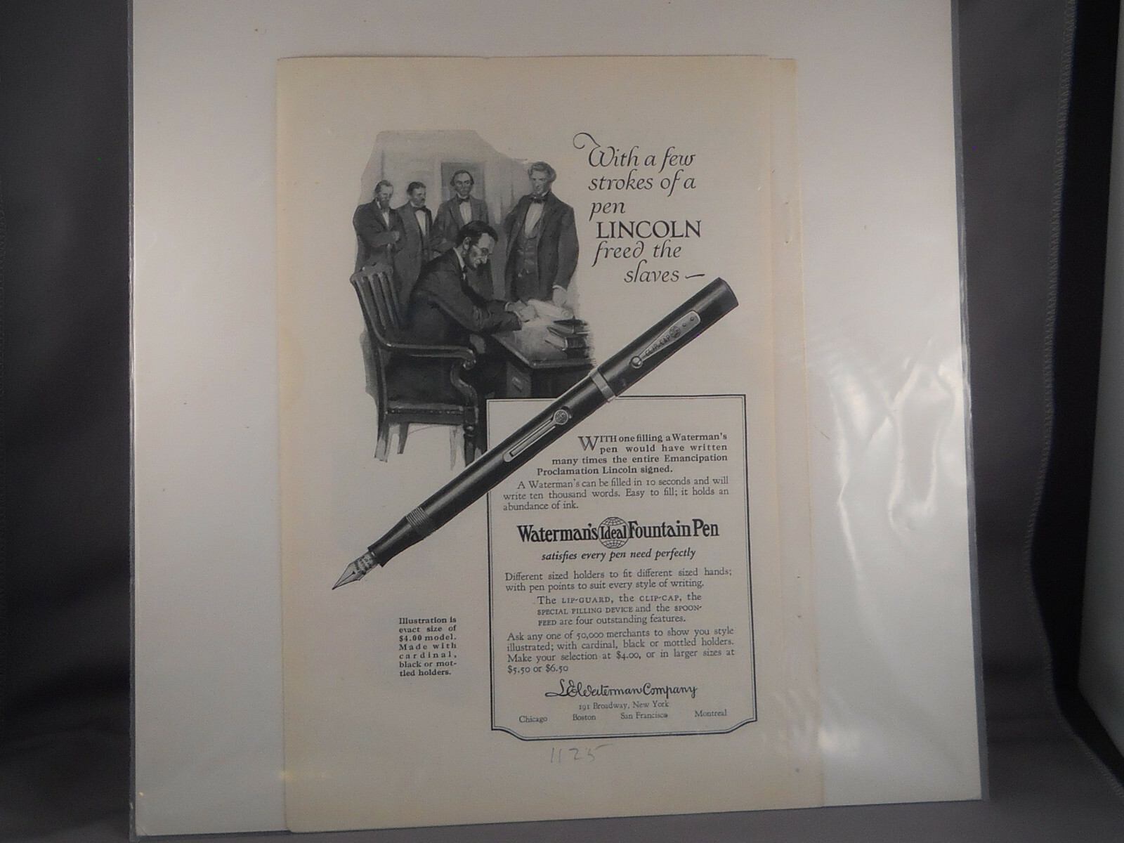 Waterman's Vintage Fountain Pen Magazine Ad eBay
