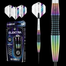 WINMAU ELEKTRA 90% Tungsten 24 GRAM STEEL TIP DARTS 1451.24