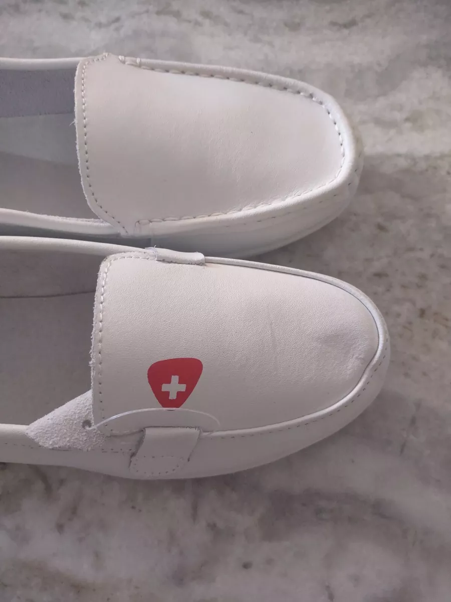 Rasolli White Nursing Shoes Leather Size 8 eBay
