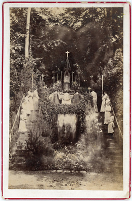 Tirage Albuminé Vintage De L'église De Caen, France - Année 1870, Format 18x24 Cm, Référence MQ8612