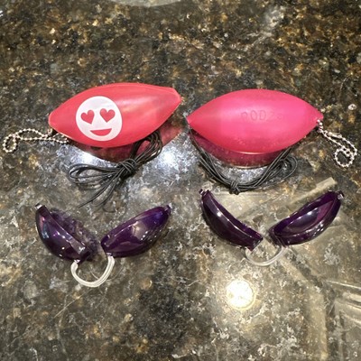 (2) PINK BEACH PODZ TANNING BED EYEWEAR GOOGLES - UV PROTECTION