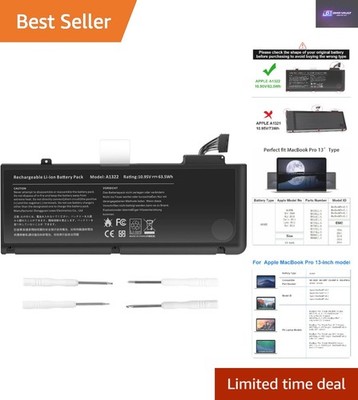 Kompatibel A1278 A1322 MacBook Pro Akku - 10,95V Wiederaufladbare Stromquelle