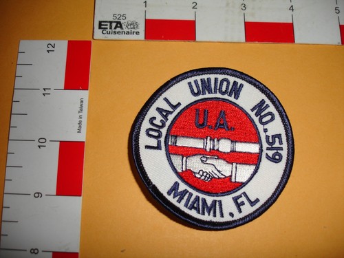 Vintage Labor Union Patch Local Union N 519 Miami FL