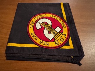 BSA 1950’s/1960’s Region 2 Neckerchief New York/New Jersey/Puerto Rico Black