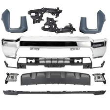 For 2020-2023 Chevy Silverado 2500 HD Front Bumper Cover Kit Chrome&Black