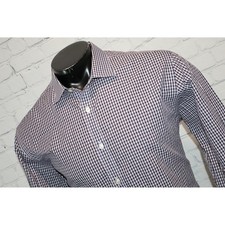 UNTUCKit Button Down Shirt Mens XL Blue Gingham Long Sleeve Wrinkle Free Cotton