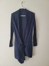 Cardigan lungo blu navy leggero Maria Calderara taglia 2