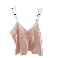 Victoria  s Secret Women  s Pink Gold Label Satin Lingerie Camisole Top Medium