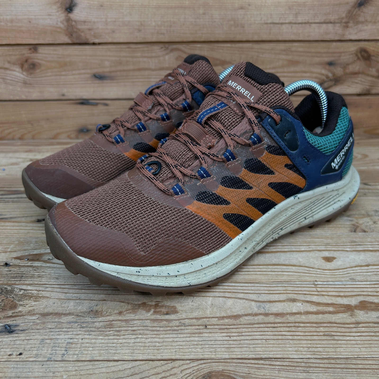 Scarpe da ginnastica Merrell da uomo taglia UK 7 5 Nova 3 GTX marroni impermeabili trail trekking