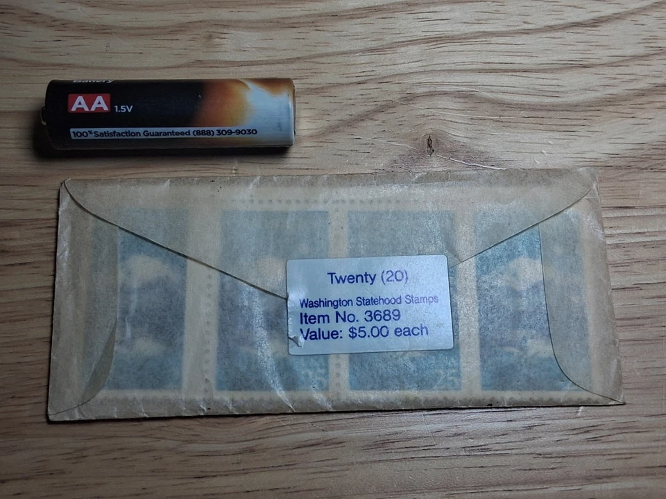 Sealed Washington Statehood Stamps - Image 2 of 2