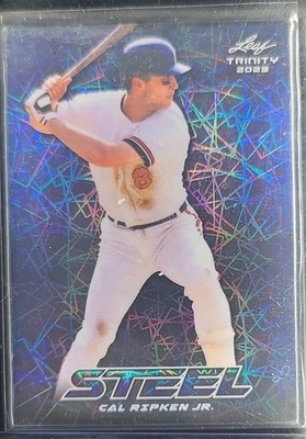 2023 Leaf Trinity Mega Box - Steel Cal Ripken #S-11 Blue Lazer /99