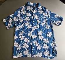 Allsaints Blue Floral Button Down Shirt Size Small
