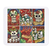CafePress Day Of The Dead Sugar Skulls Mousepad  433545277 